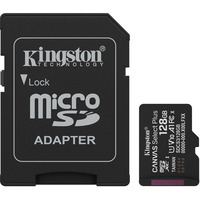 Kingston Canvas Select Plus 128 GB MicroSDXC, Speicherkarte schwarz, UHS-I U1, Class 10, V10