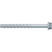 fischer Betonschraube UltraCut FBS 5x60 25/15 Sechskant mit U-Scheibe 100 Stück, galvanisch verzinkter Stahl