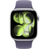 Apple Watch Series 11, Smartwatch silber, Aluminium, 42 mm, Sportarmband nebelviolett S/M