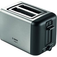 Bosch Home Kompakt-Toaster DesignLine TAT3P420DE edelstahl/schwarz, 970 Watt, für 2 Scheiben Toast