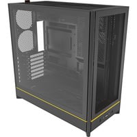 Montech HS01 , Tower-Gehäuse schwarz, Tempered Glass