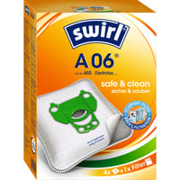 Swirl Staubsaugerbeutel A 06 MicroPor 4 Beutel, 1 Abluftfilter