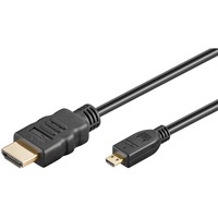 goobay High Speed Micro HDMI > HDMI Kabel mit Ethernet schwarz, 2 Meter