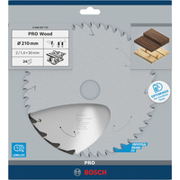 Bosch PRO Wood cordless Kreissägeblatt, Ø 210mm, 24Z Bohrung 30mm, für Akku-Tischkreissägen