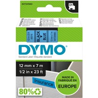 Dymo D1 ORIGINAL Schriftband, schwarz auf blau, 12mm x 7m S0720560