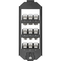 Digitus Bodentankhalter für Keystone Module, 3-fach, Einbaurahmen schwarz, für OBO-Ackermann GES9