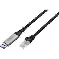 Digitus USB-A 3.2 Gen1 > RJ-45 Ethernet Kabel, 1Gbit/s, Adapter schwarz, 15 Meter, 10/100/1.000Mbit/s
