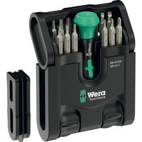 Wera Tool-Check Modular Micro 1, Bit-Satz schwarz/grün, 21-teilig, inkl. Handhalter Kraftform Micro 4mm
