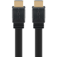 goobay High Speed HDMI 2.1 Flachkabel mit Ethernet 8K / 60 Hz schwarz, 1,5 Meter, 48 Gbit/s