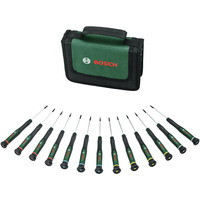 Bosch Präzisions-Schraubendreher Set, 13 teilig grün/schwarz