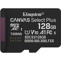 Kingston Canvas Select Plus 128 GB MicroSDXC, Speicherkarte schwarz, UHS-I U1, Class 10, V10