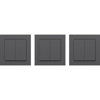 Senic Friends of Hue Smart Switch, Taster anthrazit, Dreierpack