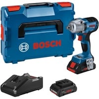 Bosch Akku-Schlagschrauber GDS 18V-450 HC Professional, 18Volt blau/schwarz, 2x Li-Ion Akku ProCORE18V 4,0Ah, Bluetooth Modul, in L-BOXX