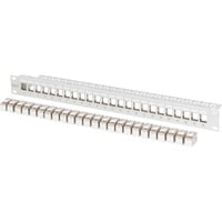 Digitus Modulares Patchpanel, 24-Port, bestückt mit 24x DN-93615 grau, 1 HE, Rack Mount, geschirmt
