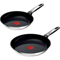 Tefal  Pfannen-Set Edelstahl Emotion, 2-teilig schwarz/edelstahl, Ø 28cm, Ø 24cm