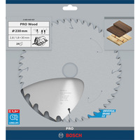 Bosch Professional PRO Wood Kreissägeblatt, Ø 230mm, 24Z Bohrung 30mm, für Handkreissägen