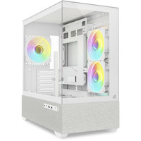 Sharkoon MK7 ARGB , Tower-Gehäuse weiß, Tempered Glass x 2