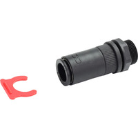 Alphacool ES Schnellverschlusskupplung G1/4 IG PushIn Female, Verbindung schwarz, Schottverschraubung