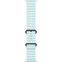 Apple 49 mm Ocean Armband, Uhrenarmband hellblau/schwarz