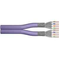 Digitus Professional Cat.6 U/UTP Verlegekabel Duplex, Dca-s2,d2,a1 violett, 500 Meter Trommel