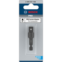 Bosch PRO Adapter für Steckschlüssel 1/4'' Sechskant > 3/8" Vierkant Impact Control