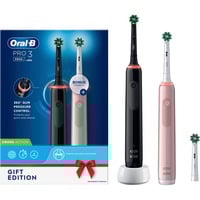 Braun Oral-B Pro 3 3900N Geschenk Edition, Elektrische Zahnbürste schwarz/pink, inkl. 2. Handstück