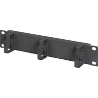 Digitus 10" Rangierpanel für Netzwerk- und Serverschränke, Kabelführung schwarz, 3 Ringe, 1HE