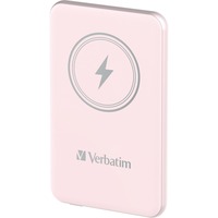 Verbatim Wireless Powerbank Charge 'n' Go 5.000mAh rosa, Qi, PD 3.0, Quick Charge 3.0