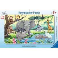 Ravensburger Kinderpuzzle Tiere Afrikas 15 Teile, Rahmenpuzzle