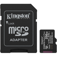 Kingston Canvas Select Plus 256 GB MicroSDXC, Speicherkarte schwarz, UHS-I U1, Class 10, V10