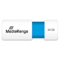 MediaRange Color Edition 64 GB, USB-Stick weiß/hellblau, USB-A 2.0
