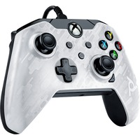 PDP Gaming Wired Controller: Ghost White, Gamepad weiß/schwarz, Xbox Series X|S, Xbox One, PC