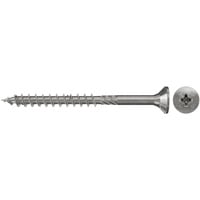 fischer Spanplattenschraube PowerFast 5,0 x 45 Senkkopf PZ 200 Stück, Teilgewinde, nicht rostender Stahl A2
