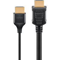 goobay Slim High-Speed-HDMI-Kabel mit Ethernet, 8K @ 60Hz schwarz, 0,5 Meter