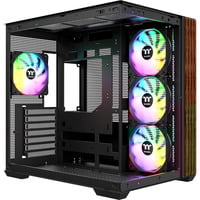 Thermaltake View 380 WS ARGB , Tower-Gehäuse schwarz/holz, Tempered Glass x 2, Holz-Struktur