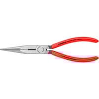 KNIPEX Flachrundzange mit Schneide 26 11 200, Storchschnabelzange, Greifzange rot/blau, gezahnte Greifflächen, Länge 200mm