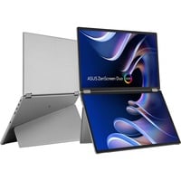 ASUS ZenScreen Duo OLED MQ149CD, LED-Monitor 53.3 cm (21 Zoll), silber, 2xFullHD, faltbar, Dual USB-C, Mini-HDMI
