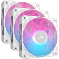 Corsair iCUE LINK RX120 RGB Triple Generalüberholt, Gehäuselüfter weiß, 3er Pack, inkl. Hub, 120 mm