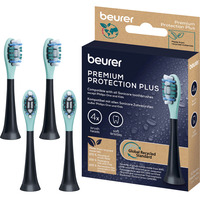 Beurer SC Premium Protection Plus Green Planet, Aufsteckbürste schwarz, 4er Pack