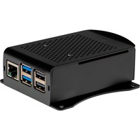 Joy-IT Aluminiumgehäuse für Raspberry Pi 5 schwarz, mit Halterung