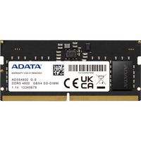 ADATA SO-DIMM 16 GB DDR5-4800 , Arbeitsspeicher schwarz, AD5S480016G-S, Premier