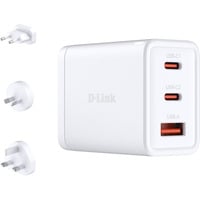 D-Link 65W GaN Ladegerät DCP-651, PD 3.0, QC 3.0 weiß, 1x USB-A, 2x USB-C