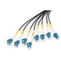 Digitus Glasfaser Universal Breakout Kabel, Duplex, LC/UPC Stecker, Singlemode OS2 schwarz, 100 Meter, vorkonfektioniert