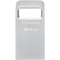 Kingston DataTraveler Micro 64 GB, USB-Stick silber, USB-A 3.2 Gen 1