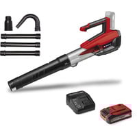 EINHELL Professional Akku-Laubbläser GP-LB 18/200 LI rot/schwarz, 1x Li-Ion-Akku 4,0 Ah Plus, mit Dachrinnen-Reinigungsset