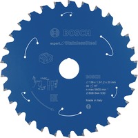 Bosch EXPERT Stainless Steel Kreissägeblatt, Ø 136mm, 30Z Bohrung 20mm, für Akku-Handkreissägen