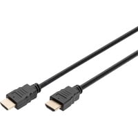 Digitus HDMI Premium High Speed Anschlusskabel, mit Ethernet, UHD 4K schwarz, 1 Meter