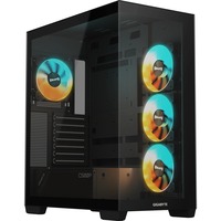 GIGABYTE C500 Panoramic Stealth, Tower-Gehäuse schwarz, Tempered Glass x 2