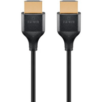 goobay Slim High-Speed-HDMI-Kabel mit Ethernet, 4K @ 60Hz schwarz, 3 Meter