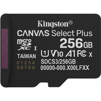 Kingston Canvas Select Plus 256 GB MicroSDXC, Speicherkarte schwarz, UHS-I U1, Class 10, V10